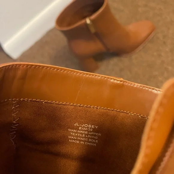 Brown leather boots with heel- JLO - 8.5 - Picture 3 of 3